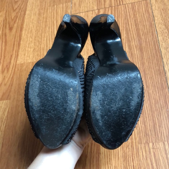 Black Rhinestone Heels - Picture 7 of 7